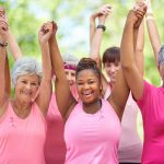 Image of women exercising during Breast Cancer Awareness Month